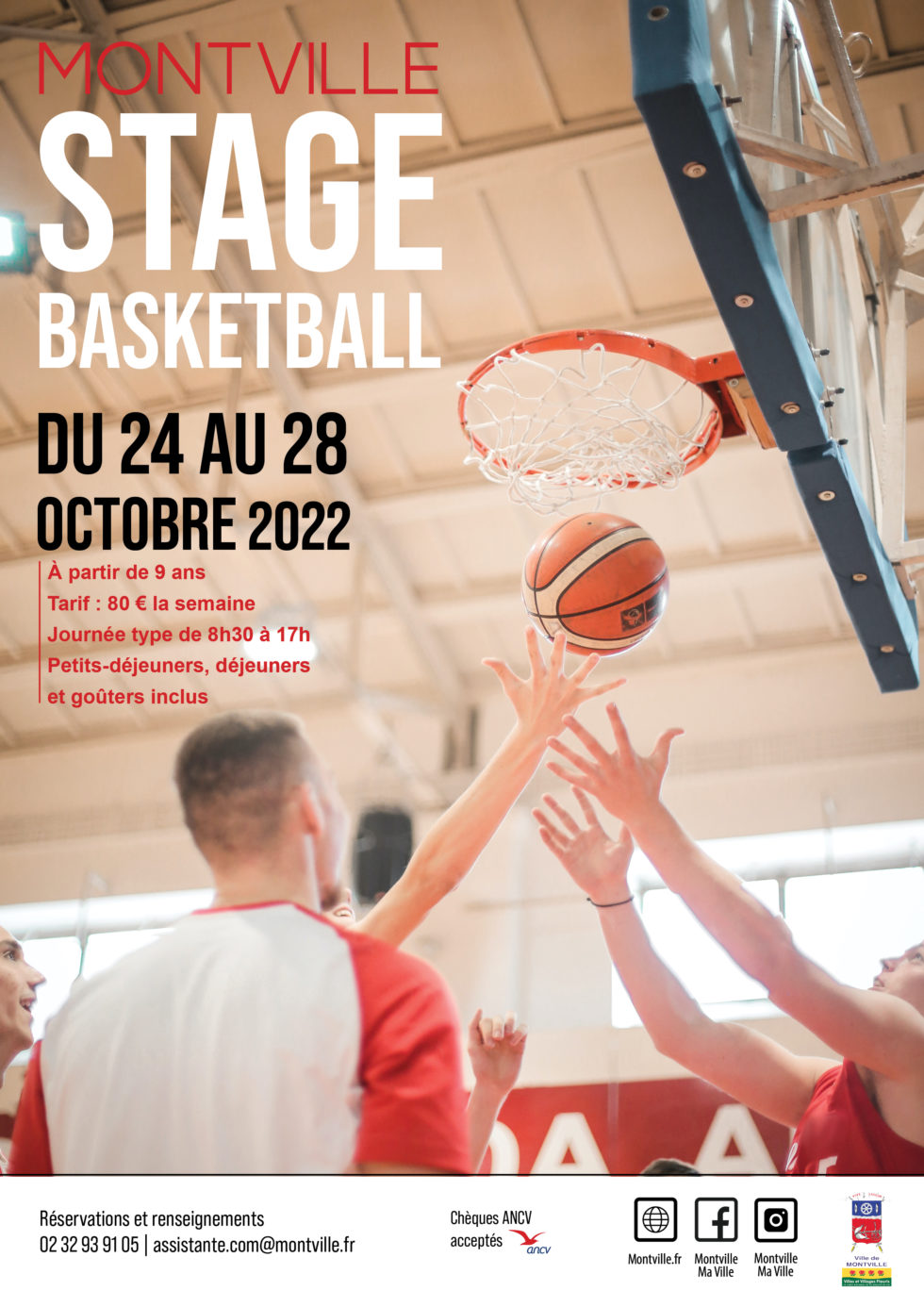 Inscrivezvous au stage basketball Ville de Montville