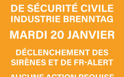 Exercice de sécurité civile le 20 janvier