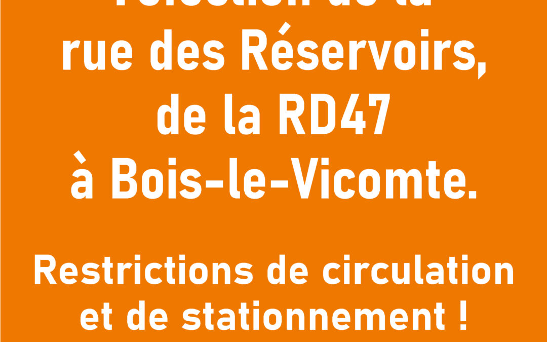 Réfection de la rue des Réservoirs